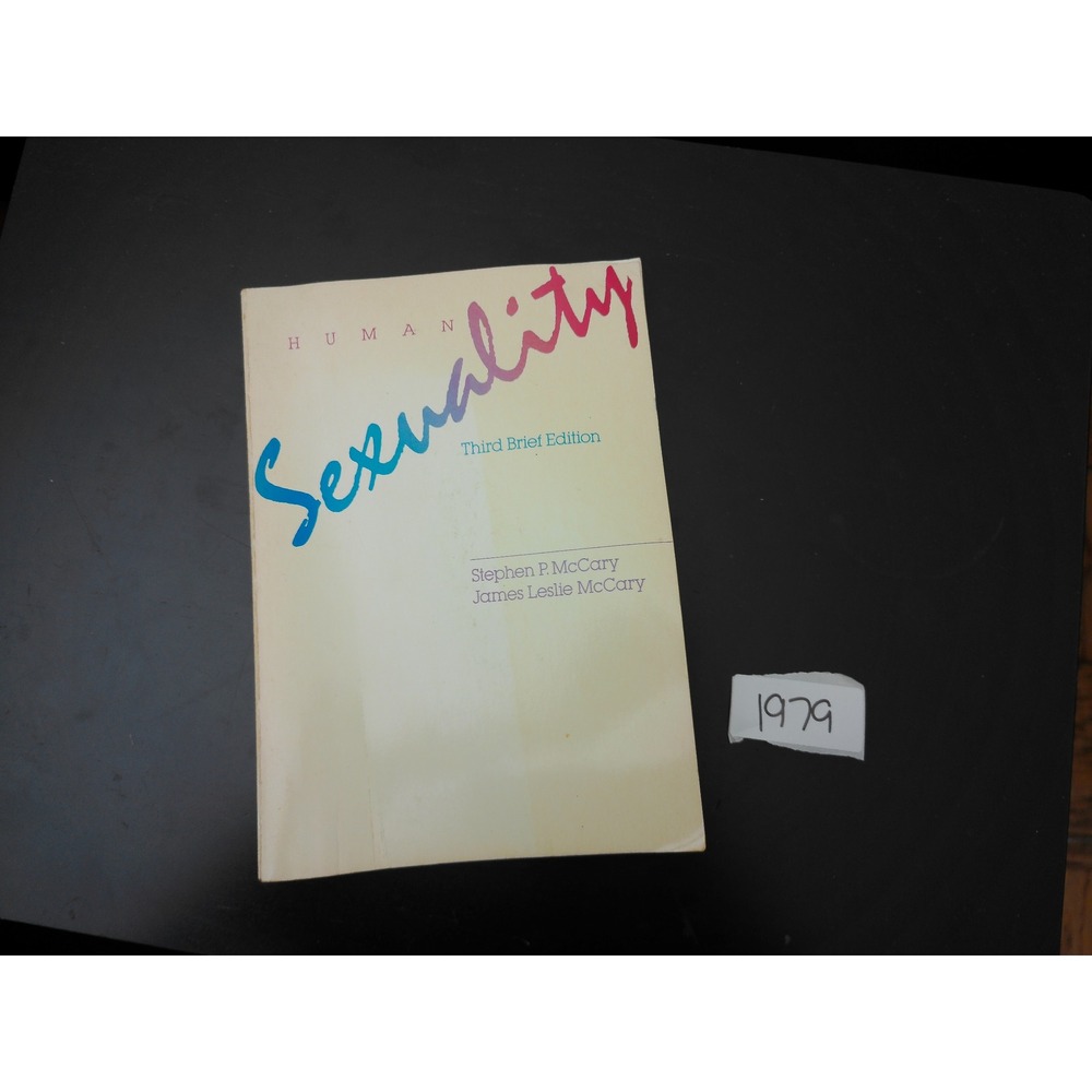 Wadsworth Human Sexuality Book Unisex OS Cream Vintage 1984 McCary Textbook